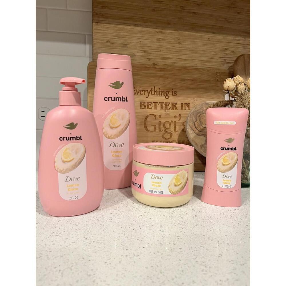 Dove X Crumbl - Lemon Glaze FULL Set (NEW) 4 Items🍋
